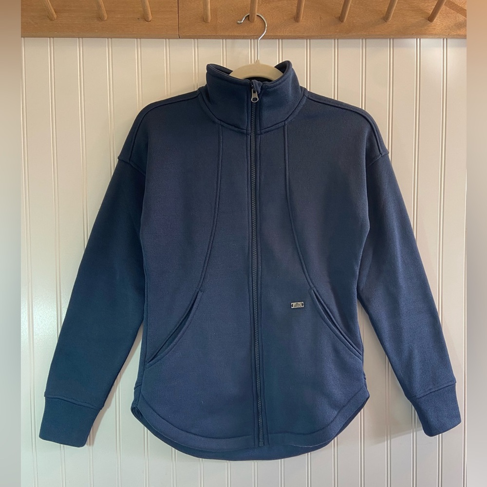 EMS Eastern Mountain Sports Sweater Sweatshirt Jacket Full Zip Navy Blue XS